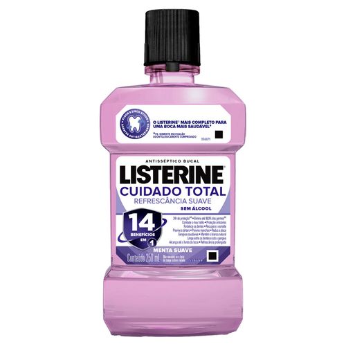 Enxaguatório Bucal Listerine Cuidado Total Zero Álcool 250ml