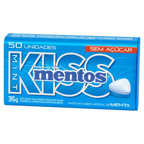 Bala Mentos Kiss Mint Lata 35g