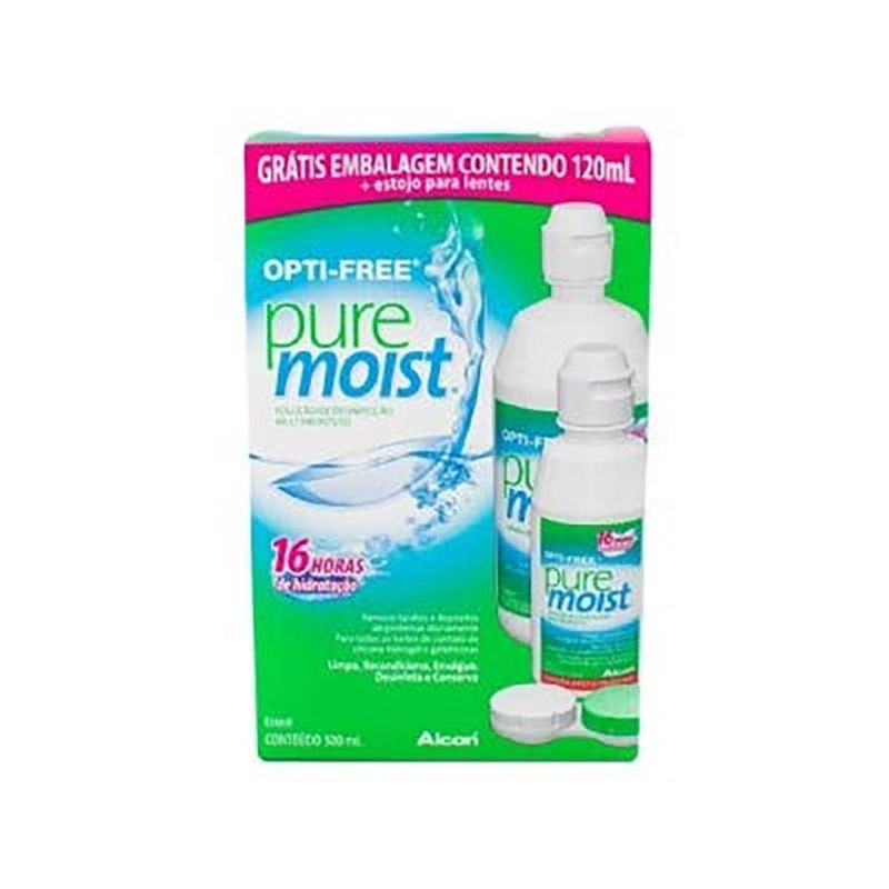 Opti-Free-Pure-Moist-Solução-para-Lentes-de-Contato-Frasco-300ml-+-Frasco-120ml-+-Estojo-para-Lentes