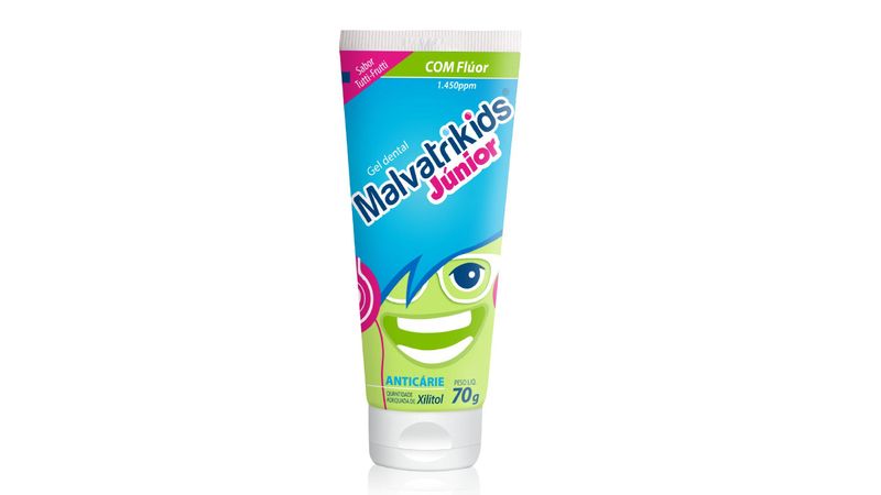 Creme-Dental-Infantil-Malvatrikids-Junior-Sabor-Tutti-Frutti-70g