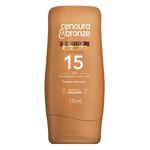 Protetor-Solar-Cenoura-&-Bronze-FPS15-Efeito-Dourado-Frasco-110ml