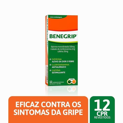 Benegrip Caixa 12 Comprimidos Revestidos