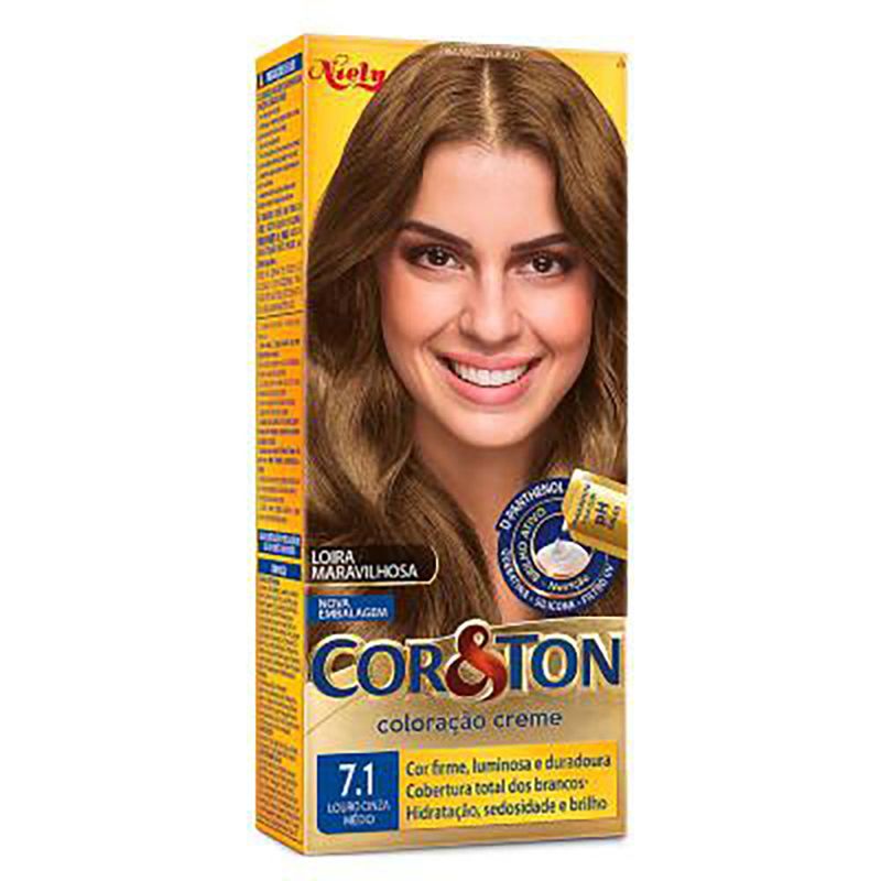 Tintura-Cor-&-Ton-Kit-Básico-7.1-Louro-Cinza-Médio