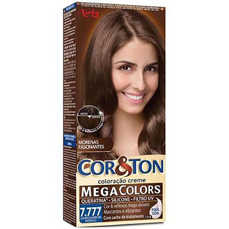 Tintura-Cor-&-Ton-Megacolors-Kit-Básico-7.777-Louro-Marrom-Intenso