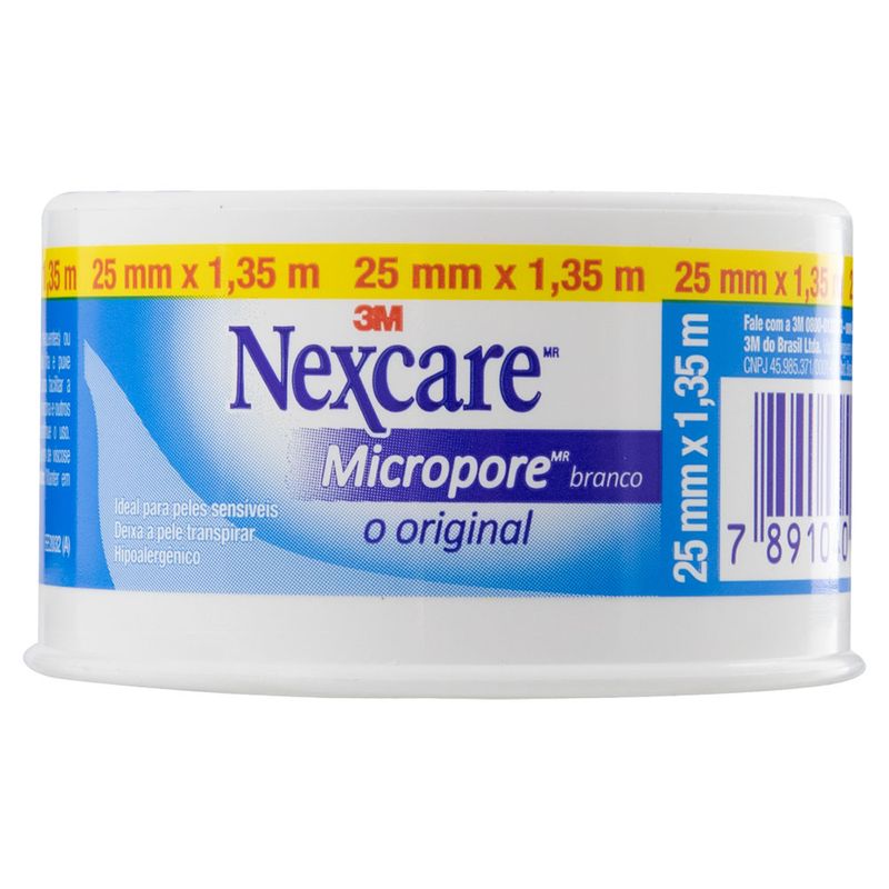 Esparadrapo-Nexcare-Micropore-Branco-25mm-X-1,35m