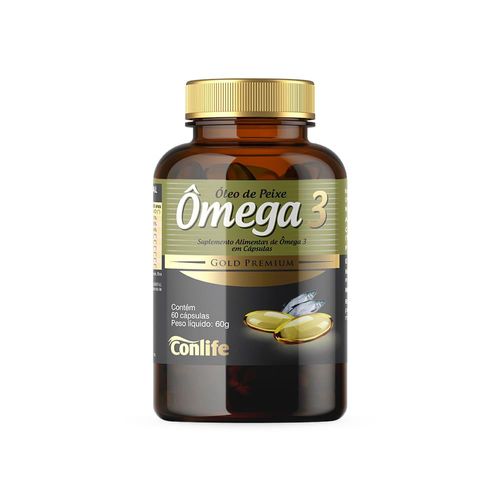 Ômega 3 1000mg Conlife 60 Cápsulas Kit 3 Unidades