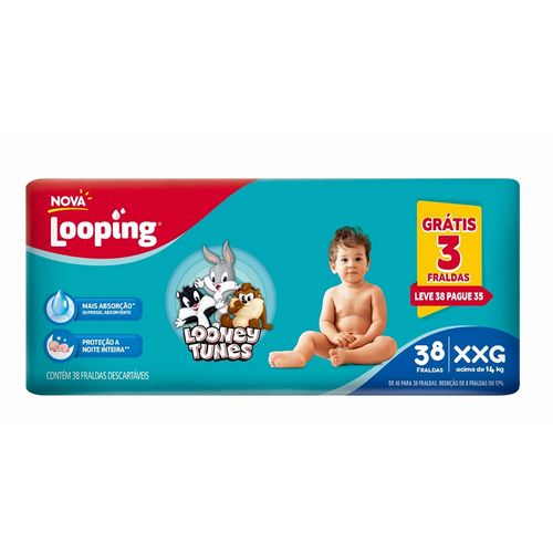 Fralda Looney T unidadeses Hiper XXG