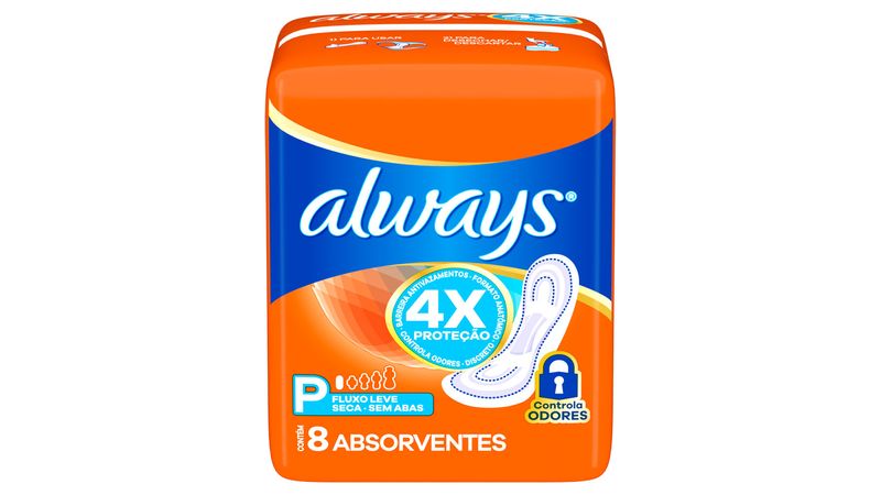 Absorvente-Always-Super-Proteção-Seca-sem-Abas-8-Unidades