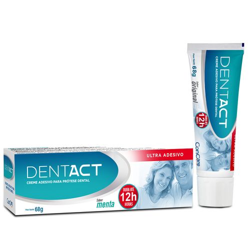 Fixador de Dentadura Dentact Ultra Adesivo Sabor Menta 68g