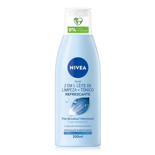 Leite de Limpeza e Tônico Facial Nivea 2 em 1 Frasco 200ml