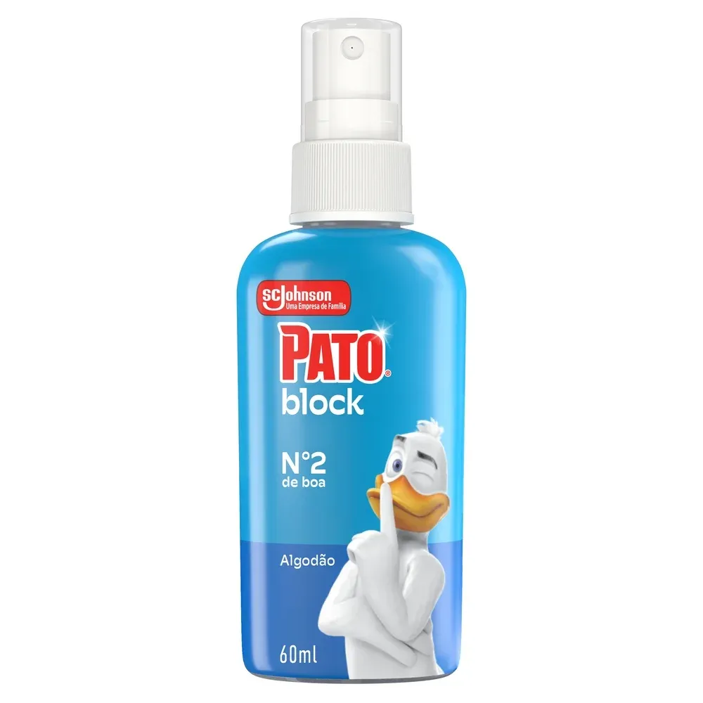 Bloqueador de Odor Sanitário Pato Block SCJohnson Algodão Spray 60ml