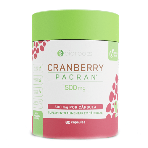 Pacran Cranberry 500mg Bioroots Vegana 60 Cápsulas