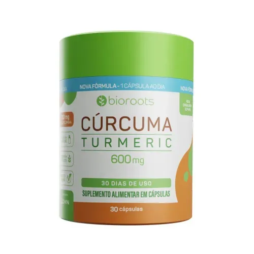 Cúrcuma Turmeric 600mg DVN Bioroots Vegana 30 Cápsulas
