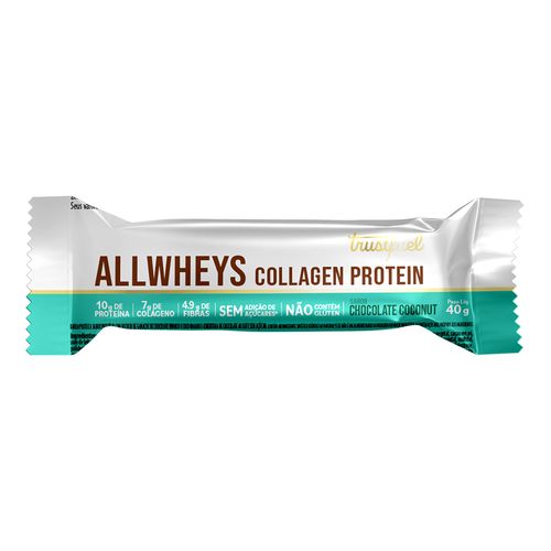 Barra de Proteína Trustfuel Allwheys Collagem Protein Chocolate Coconut  40g