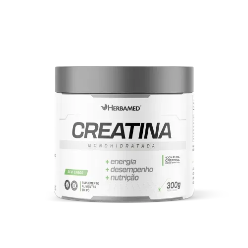 Creatina Herbamed Monohidratada Pura 100% Sem Sabor 300g