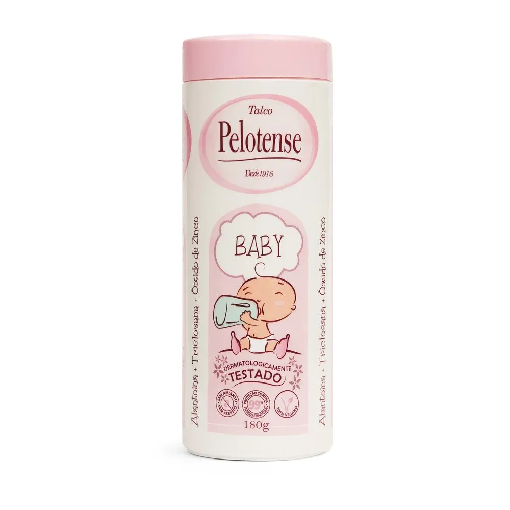 Talco Infantil Pelotense Baby Rosa Frasco 180g - Farma Conde