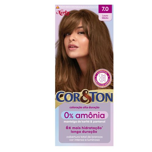 Tintura Cor & Ton 0% Amonia 7.0 Louro Médio