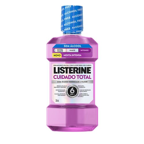 Enxaguatório Bucal Listerine Cuidado Total Zero Álcool Intenso 250ml